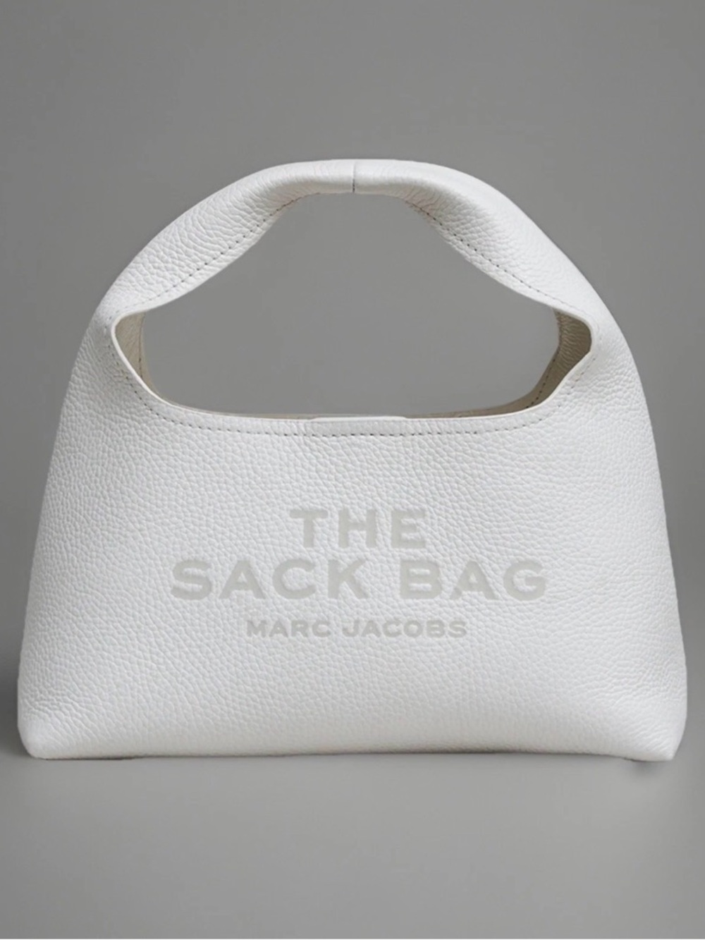 Marc Jacobs White 'The Sack Bag' Mini Tote